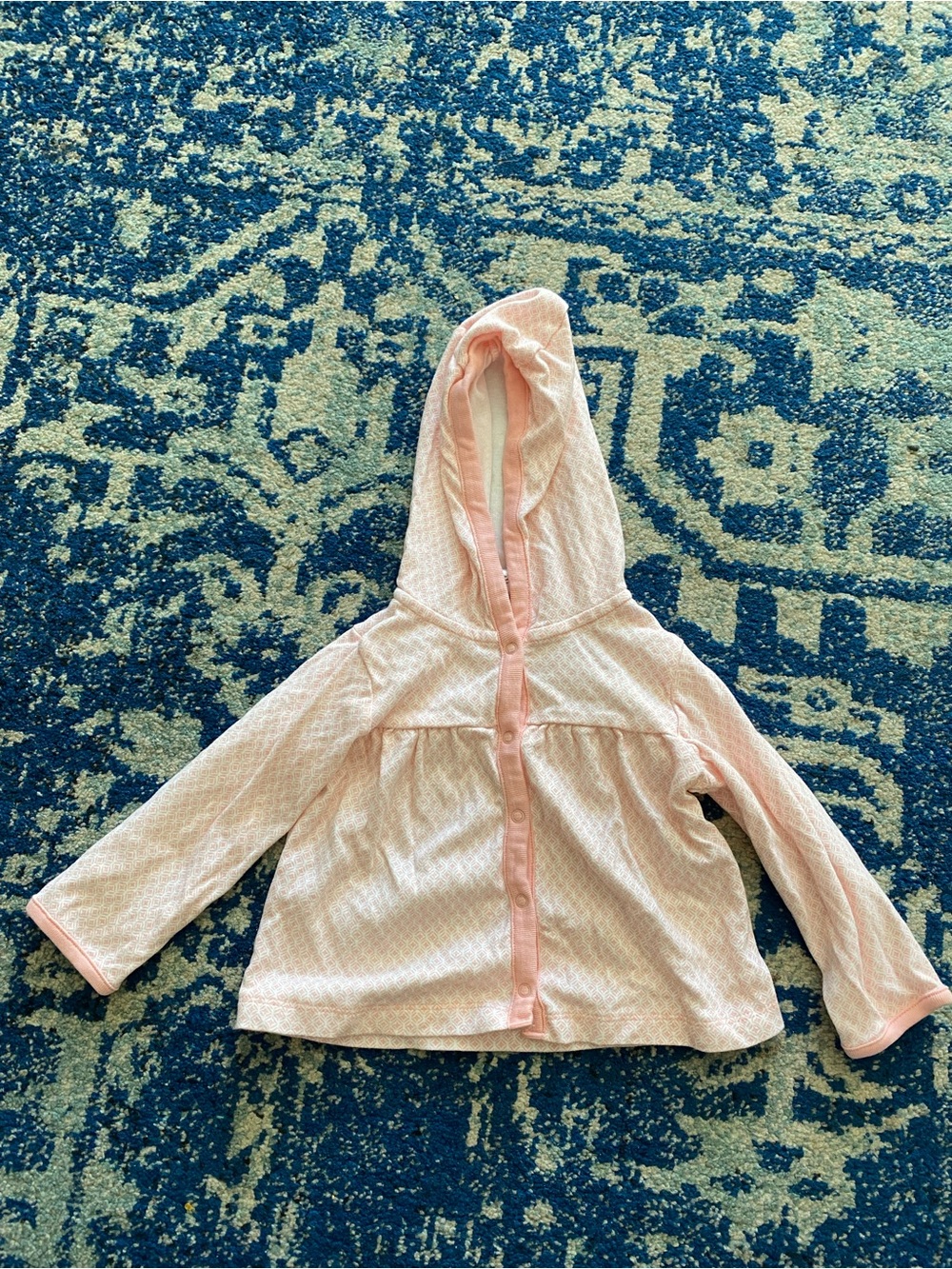 Light Pink Hooded Button-Up Baby/Toddler Cardigan